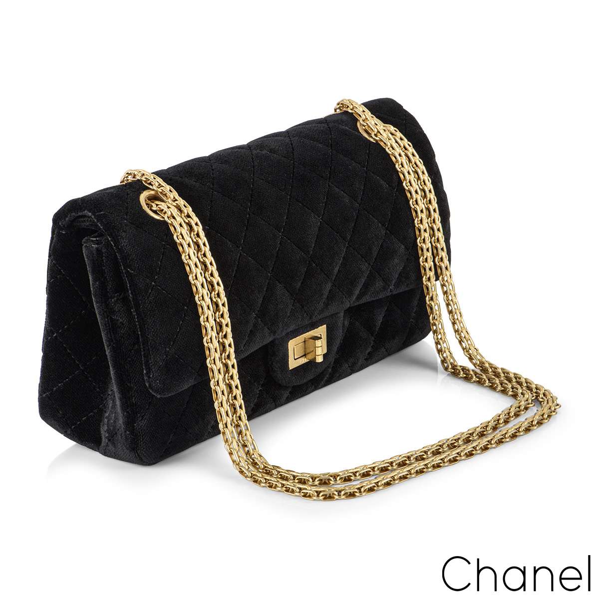 2.55 velvet mini bag Chanel Black in Velvet - 31833193